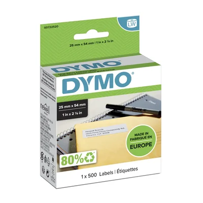 Return address label - 25 x 54 mm, white