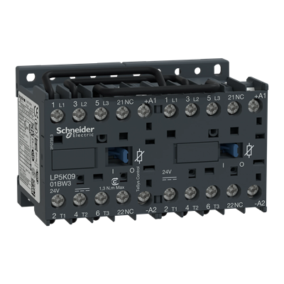 Reversing contactor TeSys K 9A 3P 1NC coil 24VDC box terminals