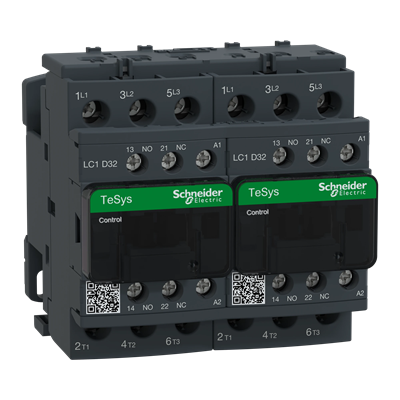 Reversing unit TeSys D AC3 32A 3P 1NO 1NC coil 230VAC box terminals