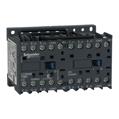 Reversing unit TeSys K AC3 9A 3P 1NO coil 24VAC box terminals
