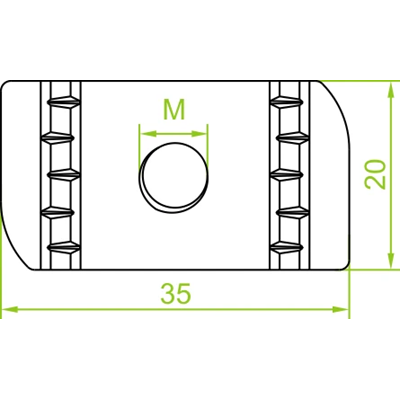 Rhombus nut, NRM10