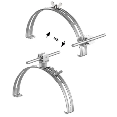 Ridge cap holder, extendable, with lock, Hd=25mm /OH/ gray, TYPE AN-15P/OH/S-N