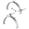 Ridge cap holder, extendable, with lock, Hd=25mm /OH/ gray, TYPE AN-15P/OH/S-N