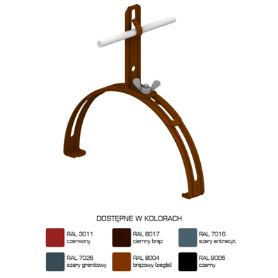 Ridge ridge handle extendable bend height 10cm painted