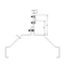 Ridge tile holder with screw H=10 cm, hot-dip galvanized