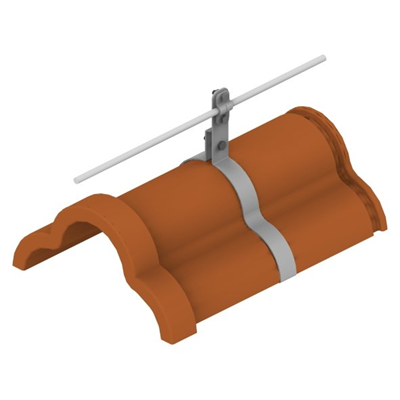 Ridge tile holder Z-bolt H=10 cm, hot-dip galvanized and powder coated