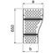 Riduzione a doppio binario, larghezza 300 x 200mm, altezza 160mm