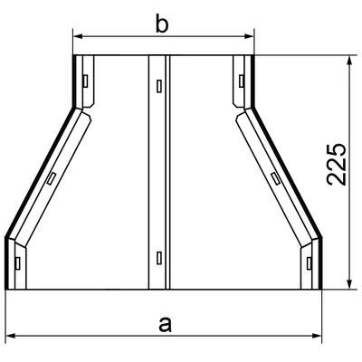 Riduzione a doppio binario, larghezza 350 x 340 mm, altezza 28 mm
