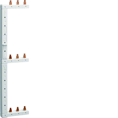 Riel de peine vertical 3P para MCB, 3 filas izquierda