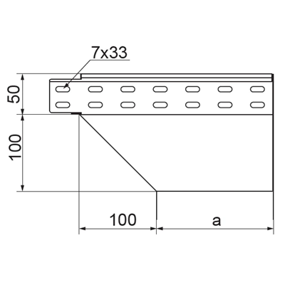 Right reducing elbow, KRPJ100H50