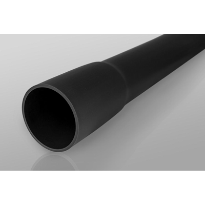 Rigid connection pipe resistant to UV radiation with socket (RHDPE) size 110/5.5 (compensating socket)