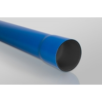 Rigid thin-walled casing pipe with a socket (RHDPE) size 50/2.5 blue