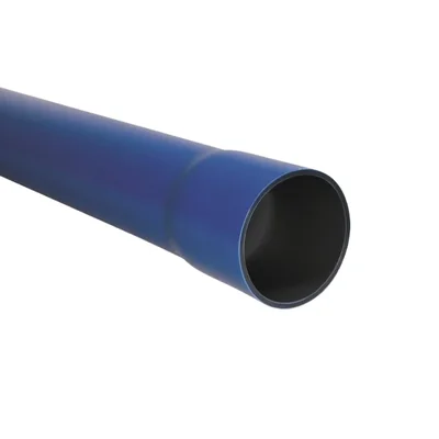 Rigid thin-walled casing pipe with socket (RHDPE) size 160/5 blue