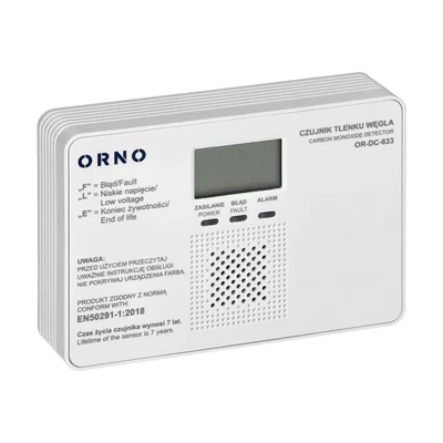 Rilevatore di monossido di carbonio a batteria, 9V, durata di 7 anni, conforme alla norma EN 50291-1:2018