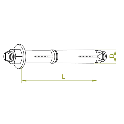 Ring expansion bolt diameter 12mm length 180mm