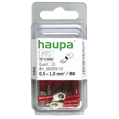 Ring terminal insulated DIN 0.5-1.0mm2 M5