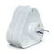 Ripartitore triplo 3x2P+Z 16A 250V bianco