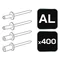 Rivetti ciechi in alluminio, 400 pezzi