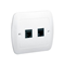 RJ11 double white telephone socket