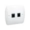 RJ11 double white telephone socket