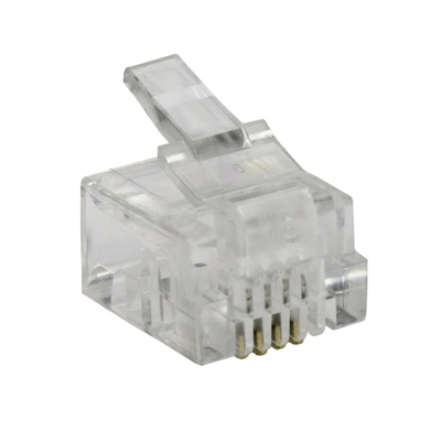 RJ11 plug (6P4C) 100 pcs.