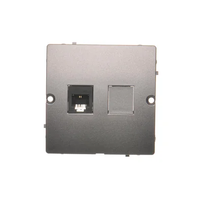 RJ11 telephone socket (module) inox (metallic)