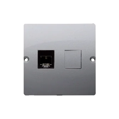 RJ11 telephone socket (module) inox (metallic)