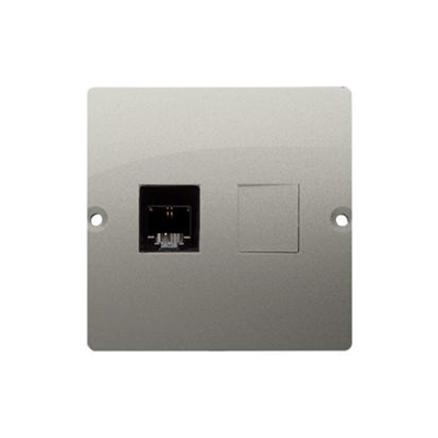 RJ11 telephone socket (module) satin (metallic)