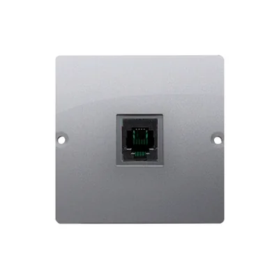 RJ11 telephone socket with surge protector (module) metallic inox