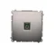 RJ11 universal single telephone socket (module) metallic inox