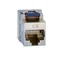 RJ45-Buchse STP 6 werkzeuglos schlank geschirmt silber