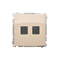 RJ45 cat.6 double computer socket beige