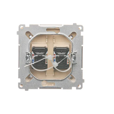 RJ45 cat.6 double computer socket beige