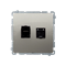 RJ45 computer socket cat. 6 double shielded metallic satin