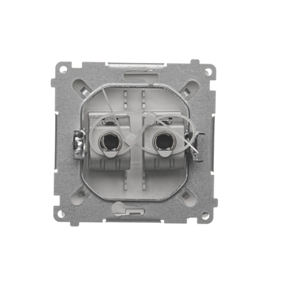 RJ45 computer socket cat. 6 double shielded metallic satin
