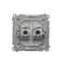 RJ45 computer socket cat. 6 double shielded metallic satin