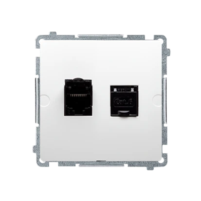 RJ45 computer socket cat. 6 double shielded white