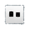 RJ45 computer socket cat. 6 double shielded white