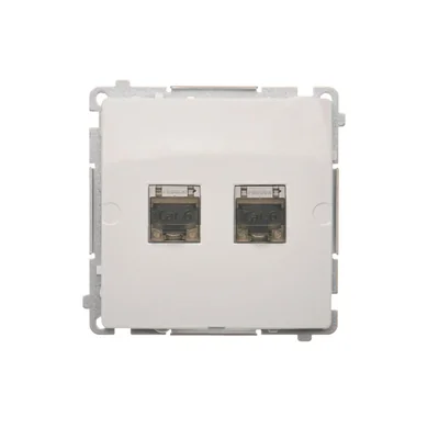 RJ45 computer socket cat. 6 double shielded white