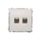 RJ45 computer socket cat. 6 double shielded white