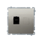 RJ45 computer socket cat. 6 single metallic satin