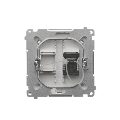 RJ45 computer socket cat. 6 single metallic satin