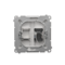 RJ45 computer socket cat. 6 single metallic satin