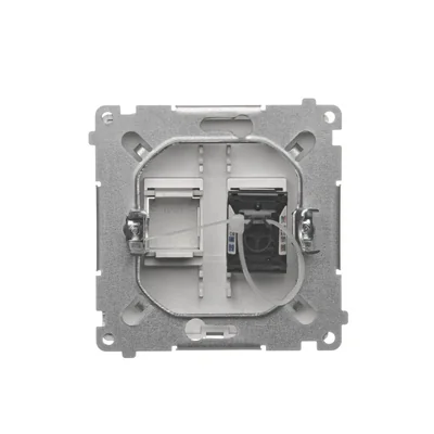 RJ45 computer socket cat. 6 single metallic satin