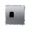 RJ45 computer socket cat. 6 single shielded inox metallic