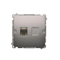 RJ45 computer socket cat. 6 single shielded inox metallic