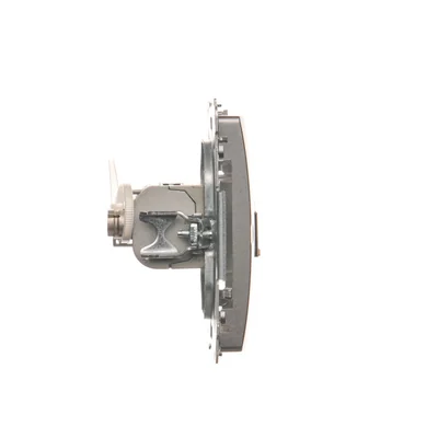 RJ45 computer socket cat. 6 single shielded inox metallic