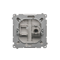RJ45 computer socket cat. 6 single shielded satin metallic