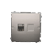 RJ45 computer socket cat. 6 single shielded satin metallic