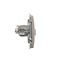 RJ45 computer socket cat. 6 single shielded satin metallic